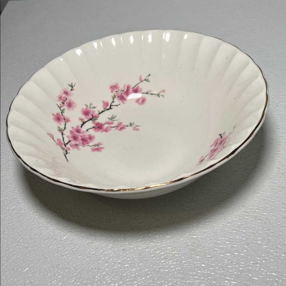 Vintage WS George Serving Bowl 22K Gold Trim in Bolero Design Made USA